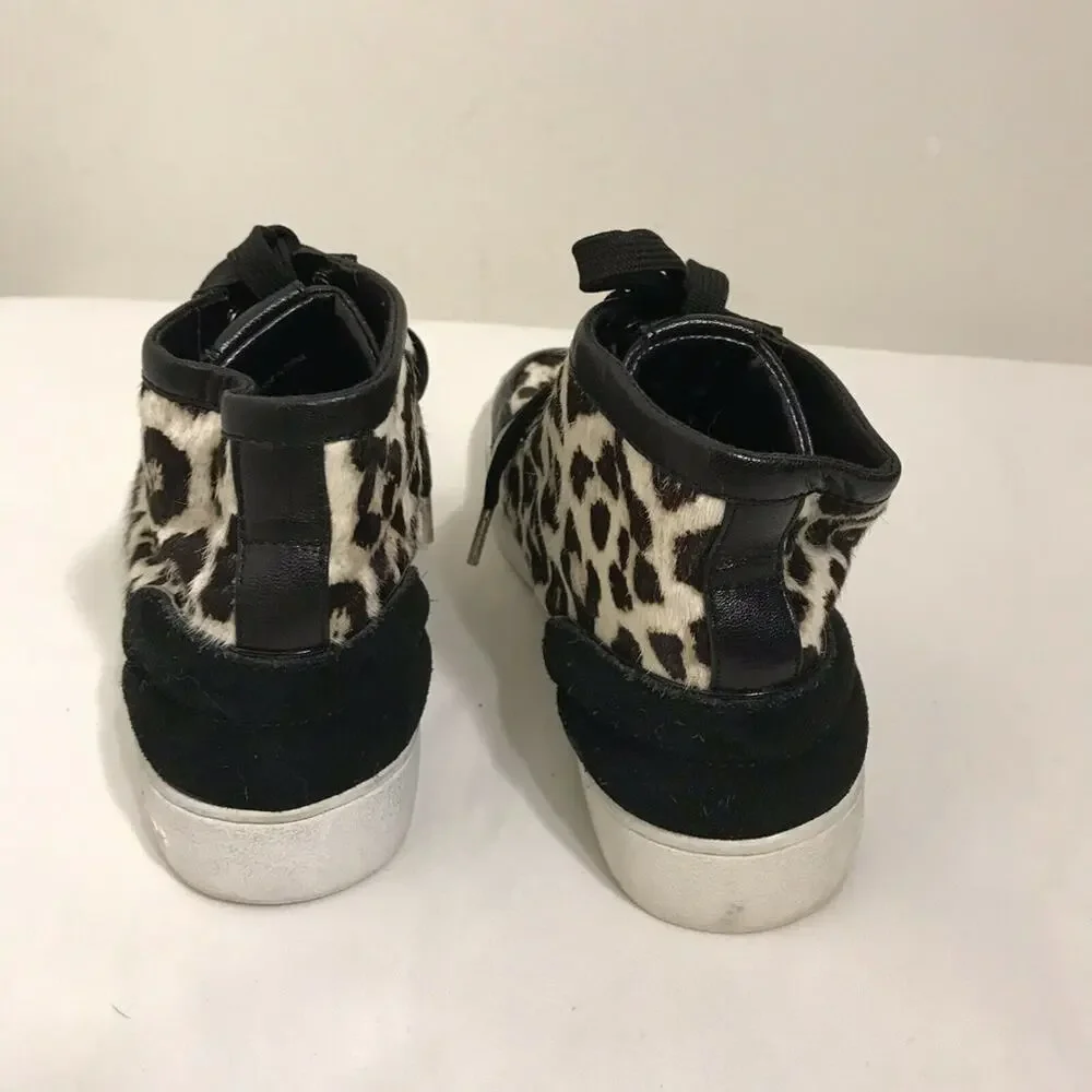 MICHAEL KORS Mid Top Pony hair Sneakers Size 6 - Picture 5 of 8
